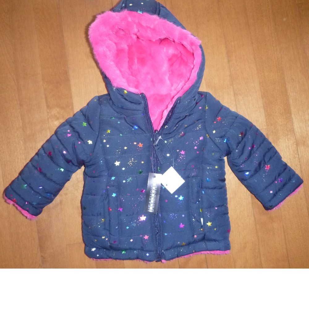 Baby Girls REVERSIBLE Winter Coat 24 Mo